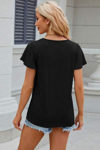 V-Neck Short Sleeve T-Shirt Women's T-Shirts - Tophatter Daily Deals