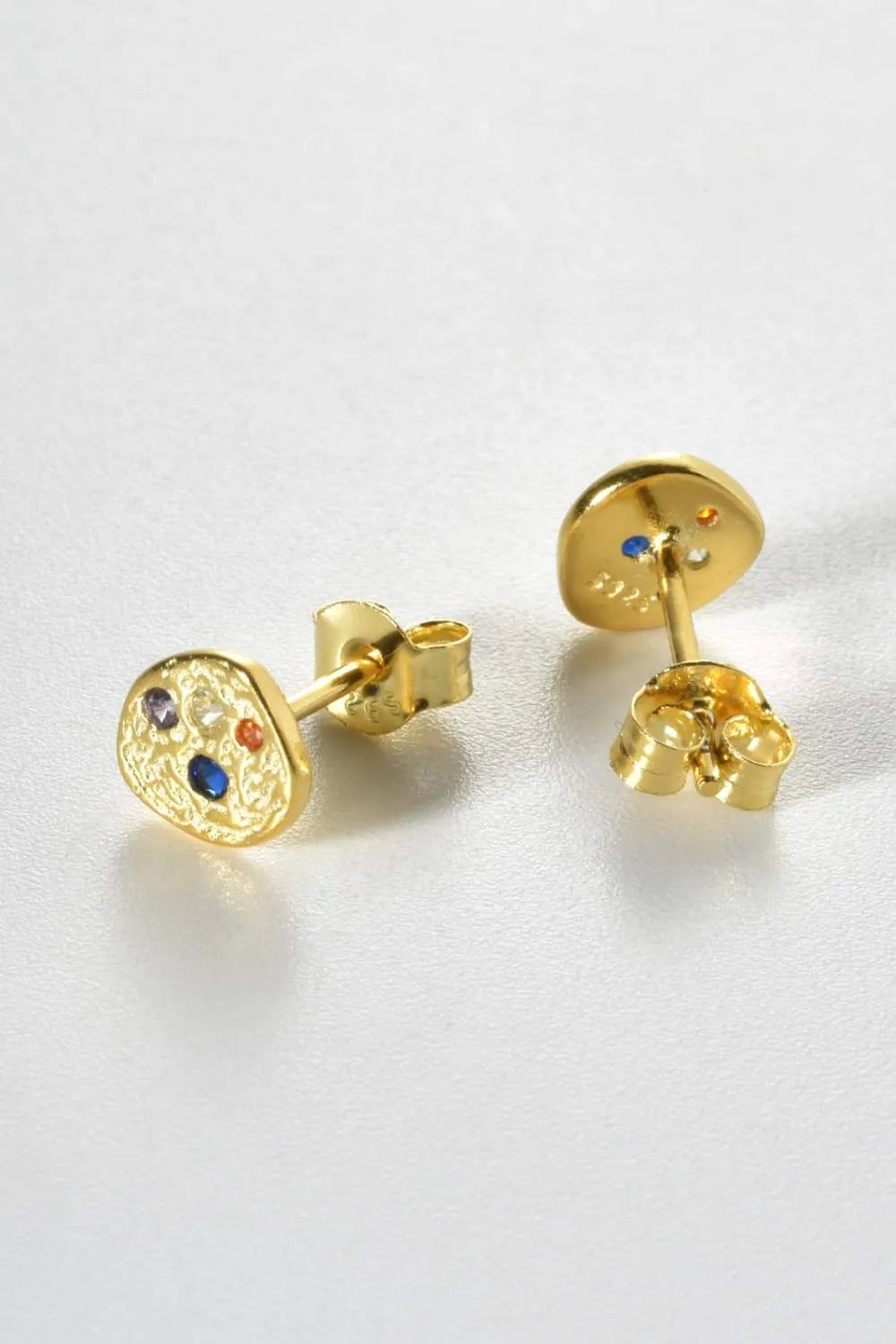 Multicolored Zircon Stud Earrings Earrings - Tophatter Daily Deals