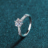 1 Carat Moissanite 925 Sterling Silver Ring Moissanite - Tophatter Daily Deals