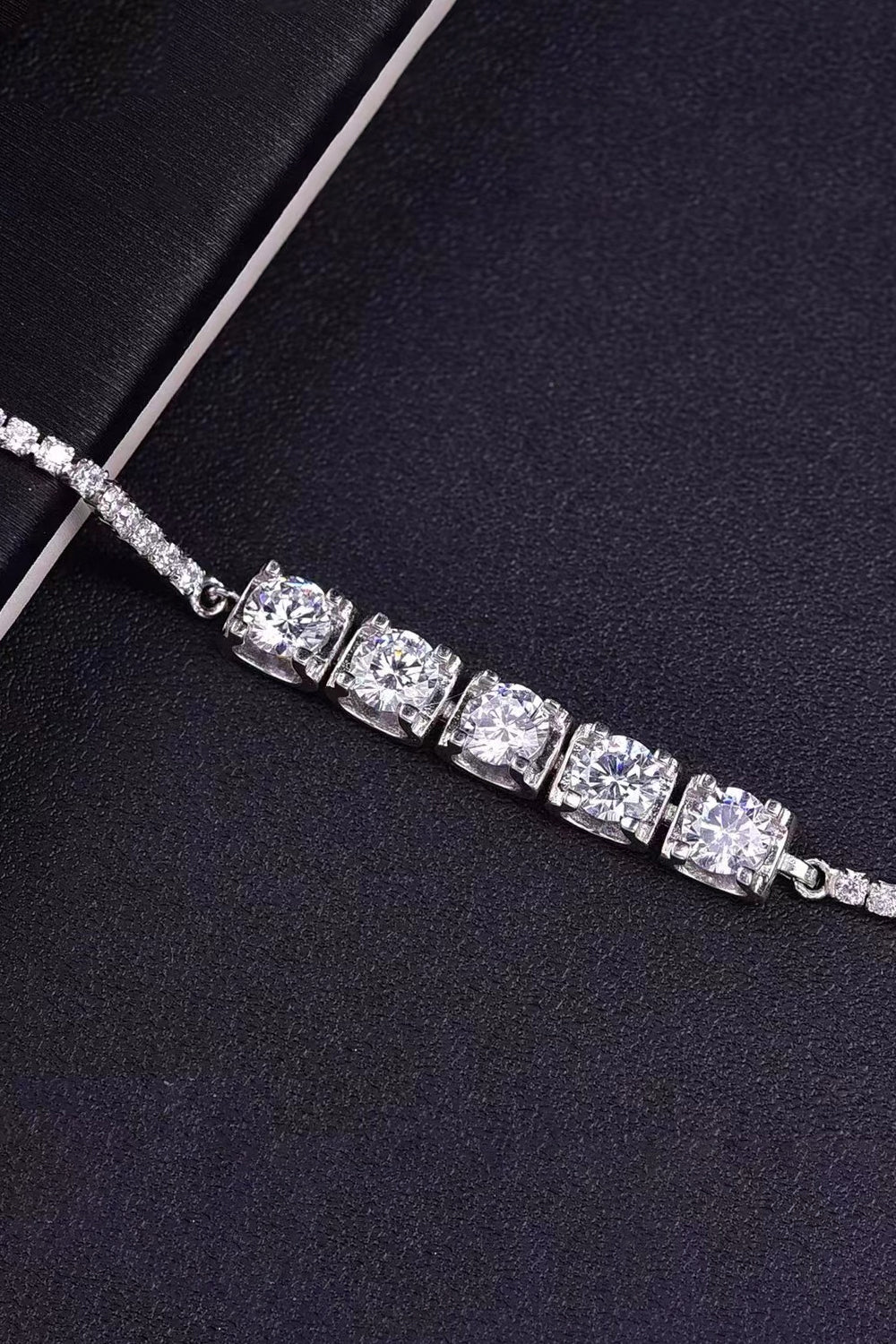 5 Carat Moissanite Lobster Clasp Bracelet - Tophatter Deals