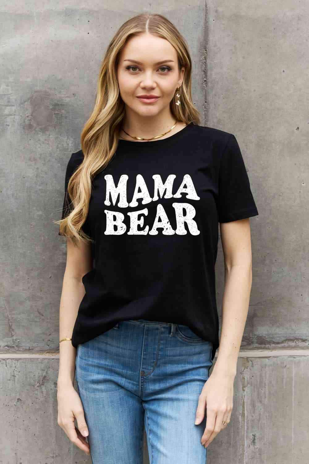 Simply Love MAMA BEAR Graphic Cotton Tee Women's T-Shirts - Tophatter Daily Deals