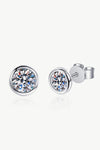 Moissanite Round-Shaped Stud Earrings Moissanite - Tophatter Daily Deals