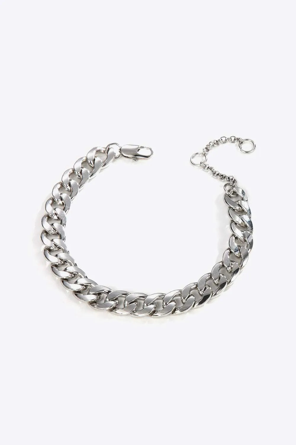 Chunky Chain Bracelet Silver One Size Bracelets - Tophatter Daily Deals