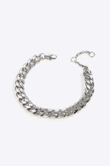 Chunky Chain Bracelet Silver One Size Bracelets - Tophatter Daily Deals