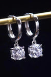 Feel The Surprise 1 Carat Moissanite Platinum-Plated Drop Earrings Moissanite - Tophatter Daily Deals