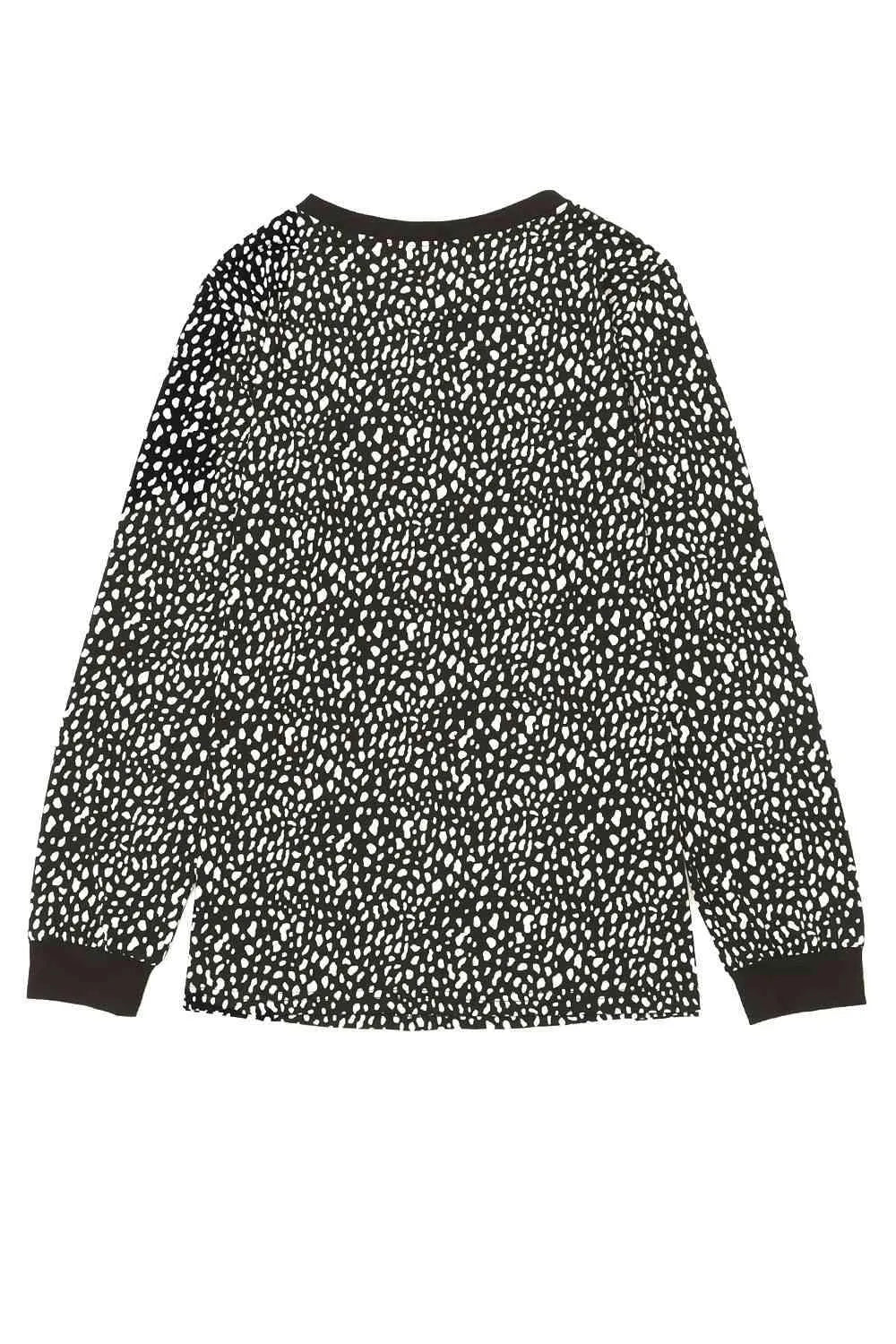 Full Size Printed Round Neck Long Sleeve T-Shirt Women's T-Shirts - Tophatter Daily Deals
