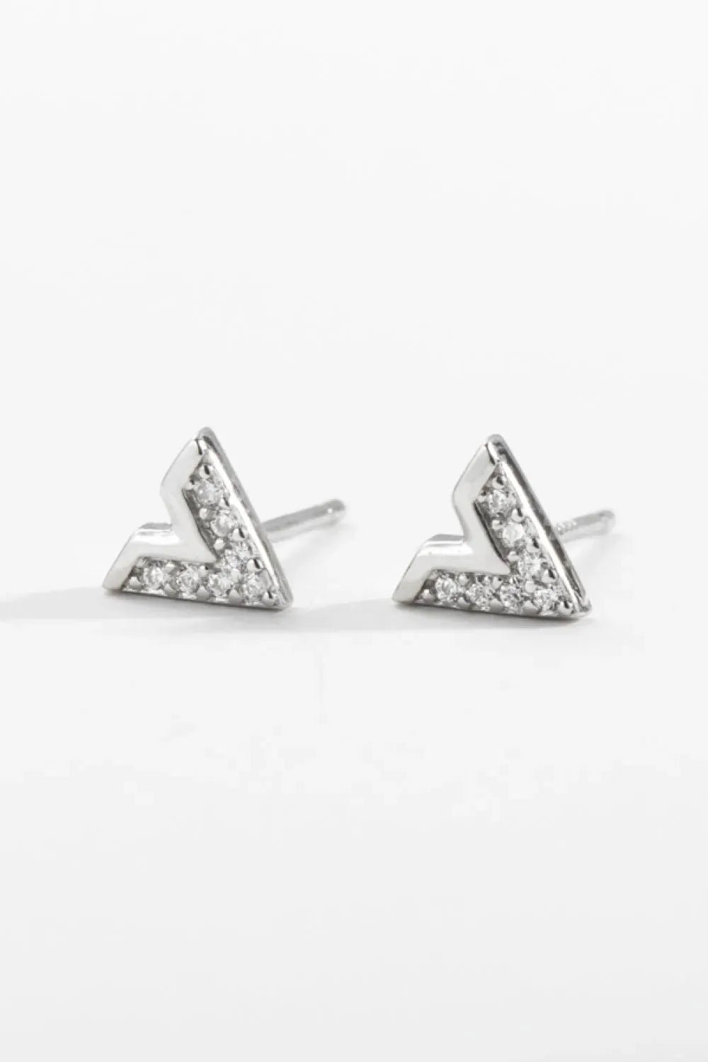 Zircon 925 Sterling Silver Stud Earrings Earrings - Tophatter Daily Deals