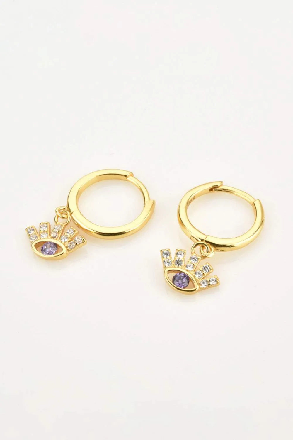 925 Sterling Silver Huggie Drop Earrings Earrings - Tophatter Daily Deals