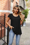 Round Neck Short Sleeve Tee Women's T-Shirts - Tophatter Daily Deals