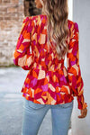 Round Neck Flounce Sleeve Peplum Top Blouses - Tophatter Daily Deals