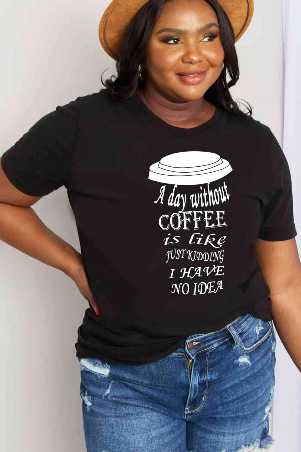 Simply Love Full Size Slogan Graphic Cotton Tee Women's T-Shirts - Tophatter Daily Deals