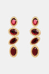 Geometrical Shape Resin Dangle Earrings Deep Red One Size Earrings - Tophatter Daily Deals