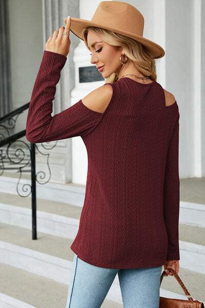 Round Neck Cold Shoulder T-Shirt - Shop Exciting Products, Brands, And Tools At Tophatter. Exclusive offers. Free delivery everywhere!