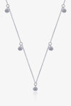 Moissanite Rhodium-Plated Necklace Moissanite - Tophatter Daily Deals