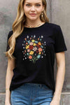 Simply Love Full Size Floral Graphic Cotton Tee Women's T-Shirts - Tophatter Daily Deals