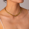 Double Layered Knot Herringbone Choker Necklace Necklaces - Tophatter Daily Deals