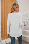 Square Neck Long Sleeve T-Shirt Women's T-Shirts - Tophatter Daily Deals