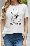 Simply Love Simply Love Full Size TALK TO THE PAW Graphic Cotton Tee Women's T-Shirts - Tophatter Daily Deals