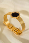 18K Gold-Plated Copper Wide Bracelet Bracelets - Tophatter Daily Deals
