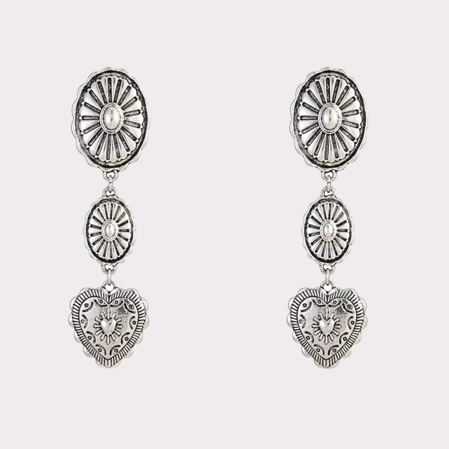 Artificial Turquoise Heart Dangle Earrings Style C One Size Earrings - Tophatter Daily Deals