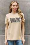 Simply Love Full Size HAPPY MIND HAPPY LIFE Graphic Cotton Tee Women's T-Shirts - Tophatter Daily Deals