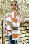 Plus Size Striped Slit Long Sleeve T-Shirt Women's T-Shirts - Tophatter Daily Deals