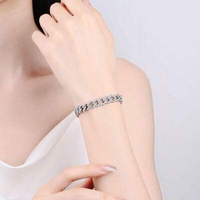 4.63 Carat Moissanite 925 Sterling Silver Bracelet Moissanite - Tophatter Daily Deals