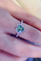 1-Carat Moissanite Heart Ring Moissanite - Tophatter Daily Deals