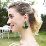 Bead Sequin Hat Shape Dangle Earrings Earrings - Tophatter Daily Deals