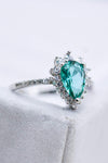 Paraiba Blue Zircon Pear Shape Ring Rings - Tophatter Daily Deals