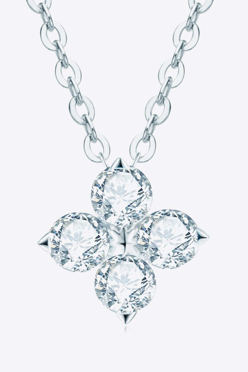 Moissanite Four Leaf Clover Pendant Necklace Moissanite - Tophatter Daily Deals