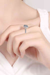 2 Carat Moissanite Square Halo Ring Moissanite - Tophatter Daily Deals