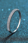 Moissanite 925 Sterling Silver Half-Eternity Ring Moissanite - Tophatter Daily Deals