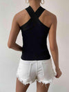 Crisscross Grecian Neck Tank Blouses - Tophatter Daily Deals