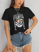 HAVE A WILLIE NICE DAY Round Neck T-Shirt Women's T-Shirts - Tophatter Daily Deals
