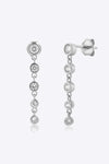 Inlaid Zircon 925 Sterling Silver Earrings Silver One Size Earrings - Tophatter Daily Deals