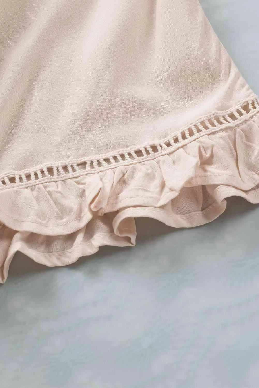 V-Neck Flounce Sleeve Babydoll Blouse Blouses - Tophatter Daily Deals