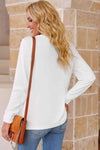 Round Neck Long Sleeve Top Women's T-Shirts - Tophatter Daily Deals