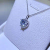 2 Carat Moissanite 925 Sterling Silver Necklace Moissanite - Tophatter Daily Deals