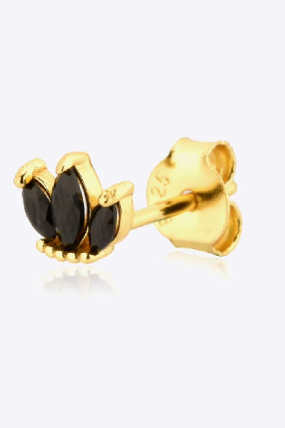925 Sterling Silver Zircon Decor Stud Earrings Earrings - Tophatter Daily Deals