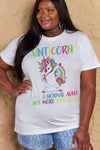 Simply Love Full Size AUNTICORN LIKE A NORMAL AUNT BUT MORE AWESOME Graphic Cotton Tee Women's T-Shirts - Tophatter Daily Deals