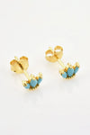 925 Sterling Silver Zircon Decor Stud Earrings Earrings - Tophatter Daily Deals