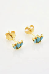 925 Sterling Silver Zircon Decor Stud Earrings Earrings - Tophatter Daily Deals
