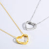 Heart Inlaid Zircon Spring Ring Closure Necklace Necklaces - Tophatter Daily Deals