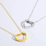 Heart Inlaid Zircon Spring Ring Closure Necklace Necklaces - Tophatter Daily Deals