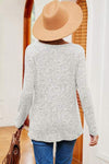 Eyelet Ribbed Round Neck Long Sleeve T-Shirt Women's T-Shirts - Tophatter Daily Deals