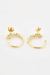 18K Gold-Plated 925 Sterling Silver C-Hoop Earrings Earrings - Tophatter Daily Deals