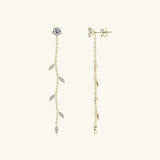 1.38 Carat Moissanite 925 Sterling Silver Leaf Earrings Moissanite - Tophatter Daily Deals