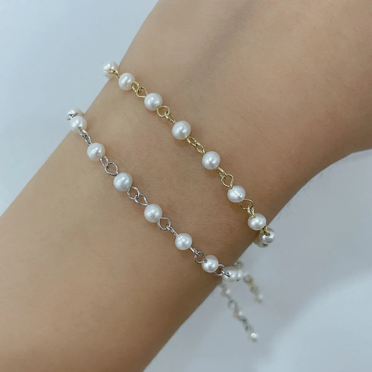 925 Sterling Silver Pearl Bracelet Bracelets - Tophatter Daily Deals