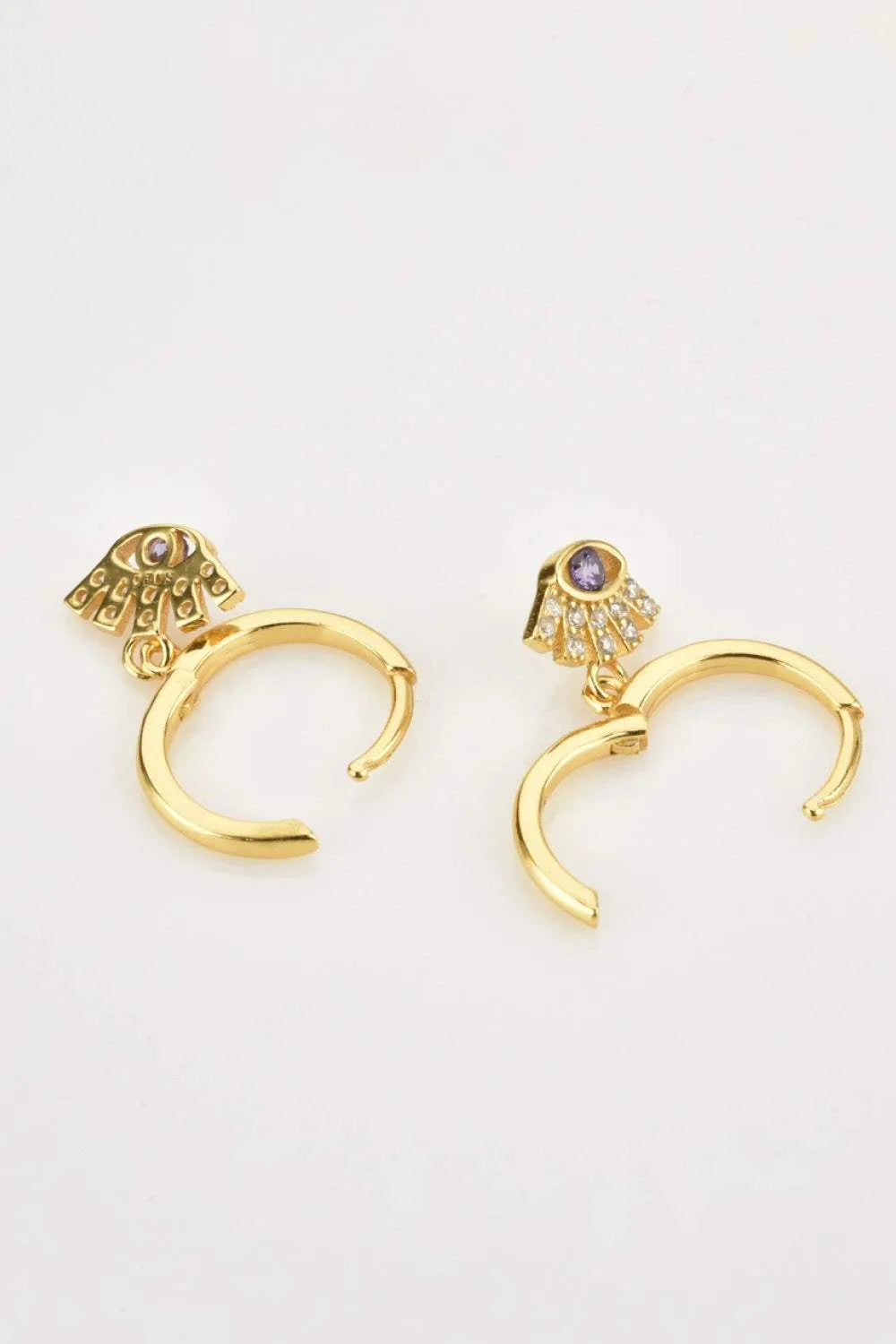 925 Sterling Silver Huggie Drop Earrings Earrings - Tophatter Daily Deals